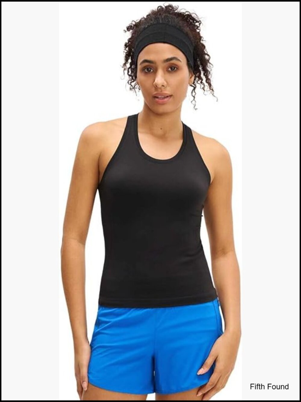 Seamless High Neck Racerback Workout Tank Slim Fit Athletic Top